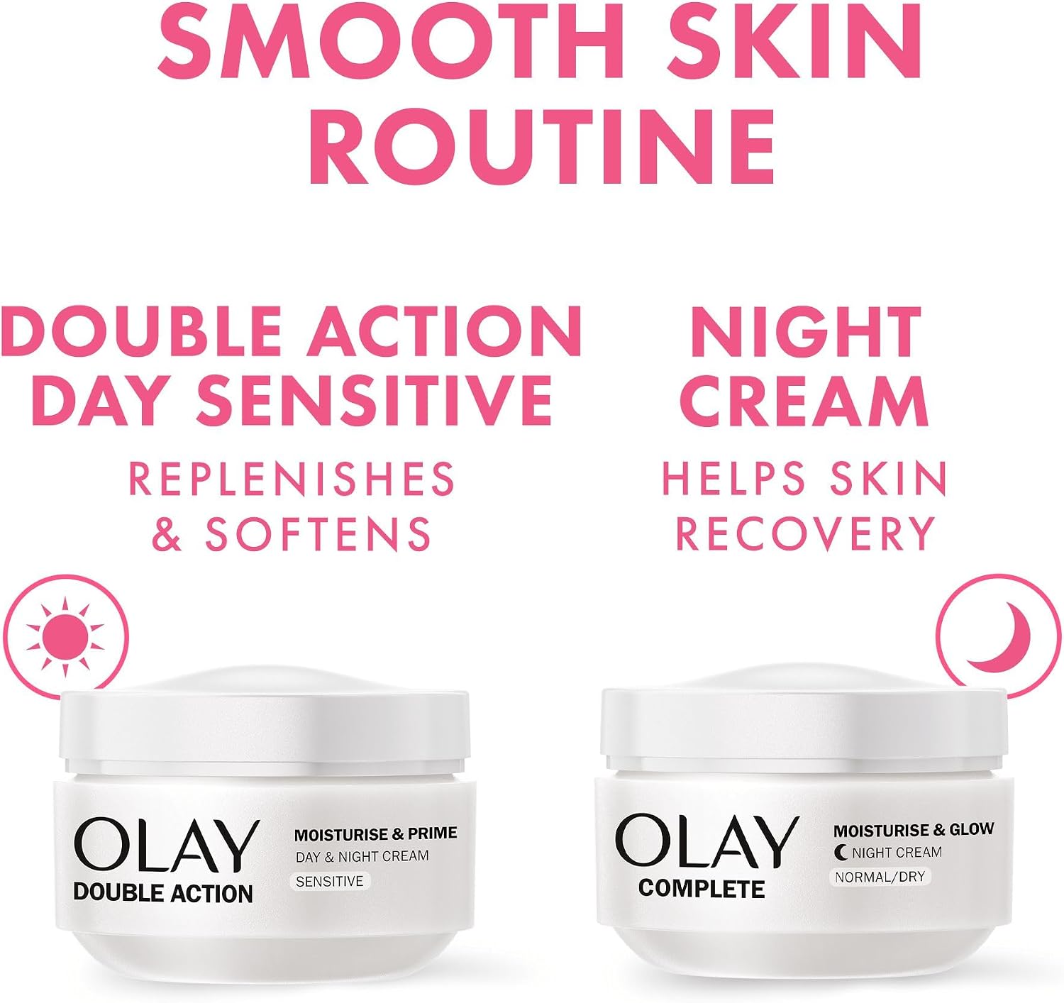 Olay Double Action Day & Night Moisturiser Cream (Sensitive Skin) - 50ml